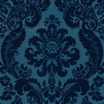 blue baroque wallpaper